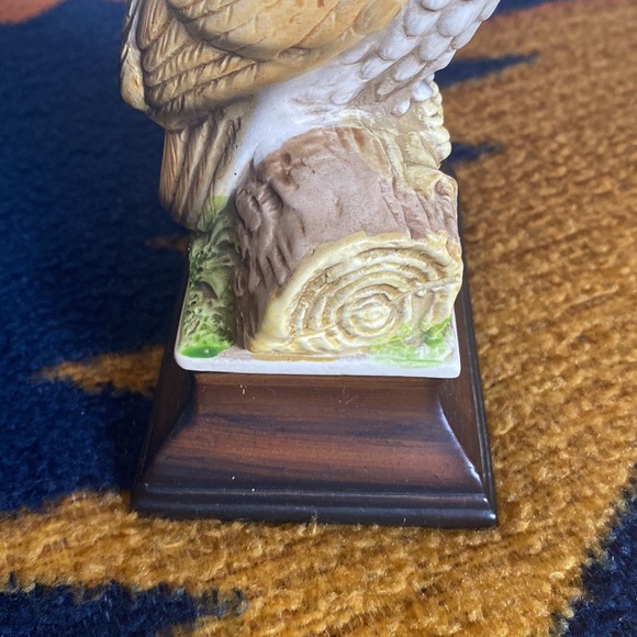 VTG Japanese Owl on Log with Mushrooms. Ceramic. No Chips. 5” x 7.5” - Picture 8 of 10